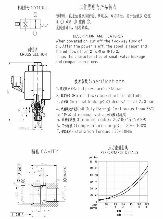 EMDCF05-22-01 二位二通電磁閥 2-position 2-way solenoid valves